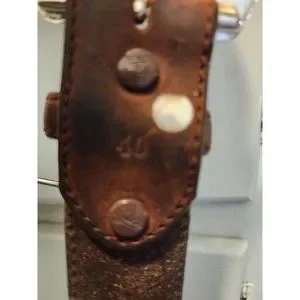 Vtg Justin Cowgirl Silver Concho Brown Leather Belt Size 40 726BD 726 BD Western Justin Boots | Accessories | Vtg Justin Cowgirl Silver  main image 3